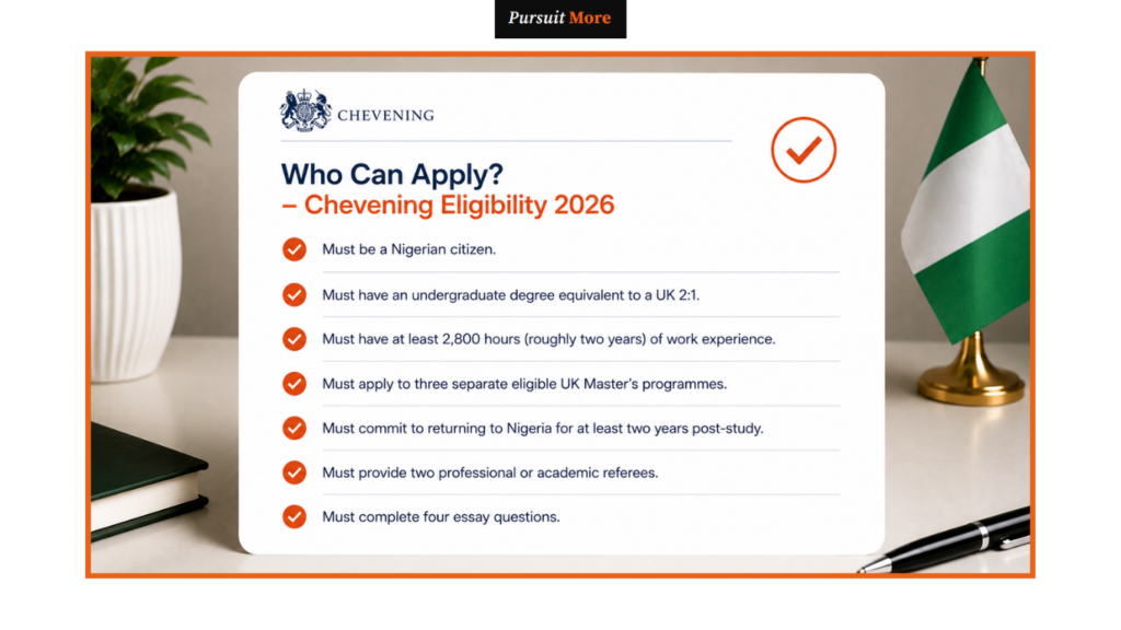 Chevening scholarship Nigeria 2026